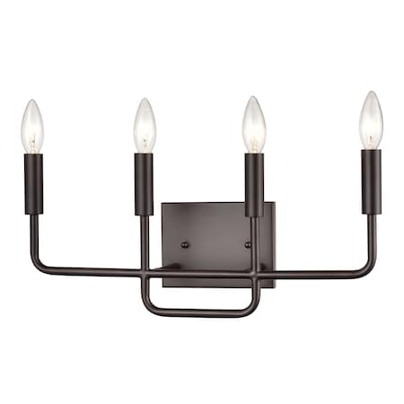 Park Slope 185'' Wide 4Light Vanity Light, Oil Rubbed Bronze